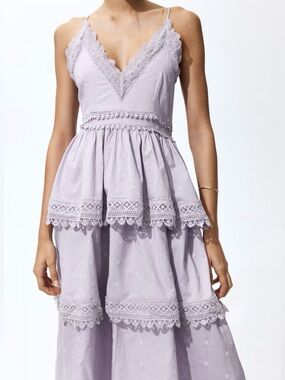 Hm laced trimmed cotton dress